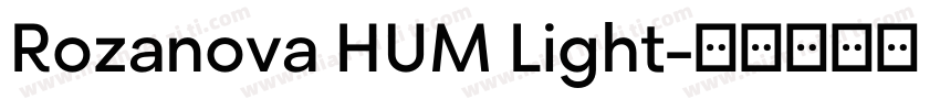 Rozanova HUM Light字体转换